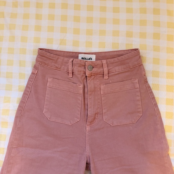 ROLLAS SAILOR WIDE LEG, HIGH WAIST JEANS SIZE 25 AUSSIE 7 - Picture 3 of 15